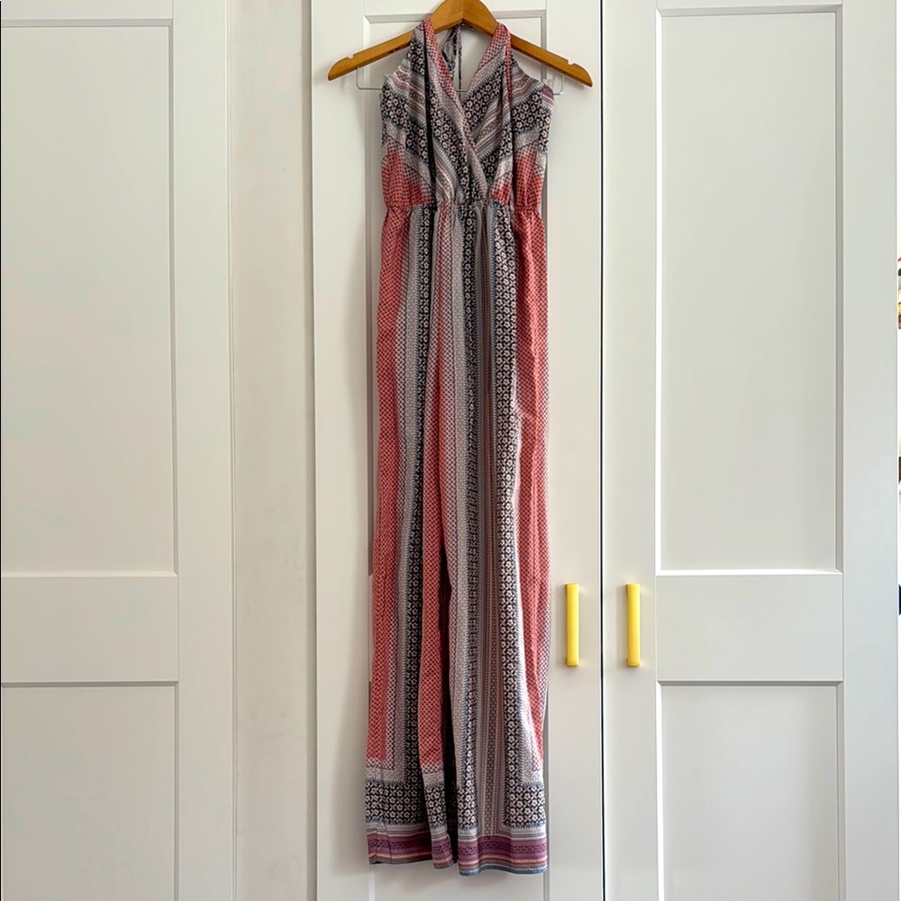 Tobi Handkerchief Style Wide-Leg Halter Top Jumpsuit